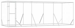 Kojec zewnętrzny dla psa, 6x2x2 m, stal galwanizowana
