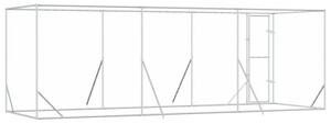 Kojec zewnętrzny dla psa, 6x2x2 m, stal galwanizowana