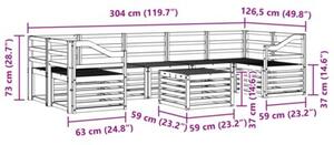 Zestaw mebli ogrodowych z litego drewna akacjowego w nowoczesnym designie