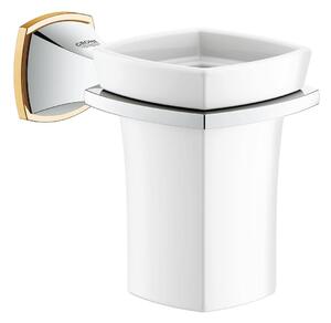 Grohe Grandera kubek do mycia zębów z uchwytem ściennym biały/chrom/złoty 40626IG0
