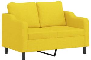Sofa 2-osobowa, jasnoÅ¼Ã³Åta, 120 cm, tapicerowana tkaninÄ