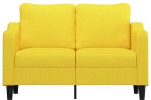 Sofa 2-osobowa, jasnoÅ¼Ã³Åta, 120 cm, tapicerowana tkaninÄ