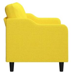 Sofa 2-osobowa, jasnoÅ¼Ã³Åta, 120 cm, tapicerowana tkaninÄ
