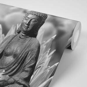 Fototapeta spokojny czarno-biały Budda
