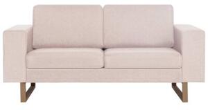 Sofa 2-osobowa tapicerowana tkaninÄ , kremowa