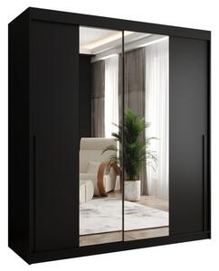 Szafa przesuwna z lustrem Garderoba SIMA T1 180 czarny + u. czarny