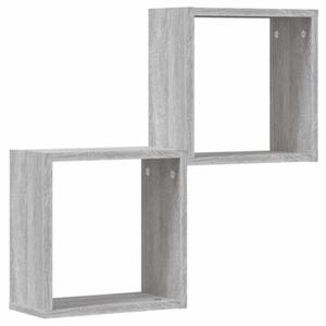 Półki ścienne 2 szt. szary sonoma 30x15x30 cm