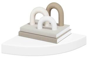 Narożna półka ścienna, biała, 25x25x3,8 cm, mdf