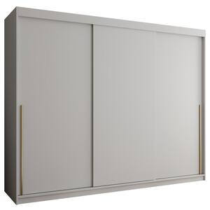 Szafa przesuwna Garderoba SIMA T 250 biały + u. złoty