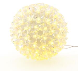 Świąteczna dekoracja - LED świetlna kula, ciepła biel
