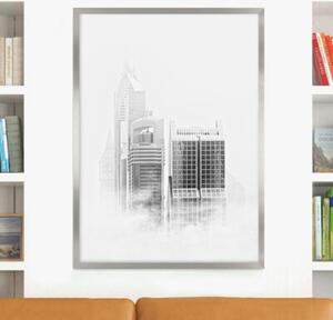 Srebrna ramka na zdjęcia w rozmiarze 60x80 cm FRAMAI®
