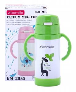 Kubek termiczny bidon dla dzieci dziecka z nadrukiem 350ML 3 kolory KAMILLE