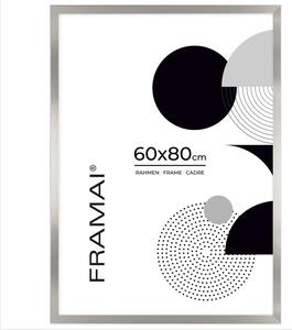 Srebrna ramka na zdjęcia w rozmiarze 60x80 cm FRAMAI®