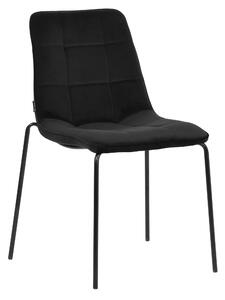 Krzesło tapicerowane GINO velvet czarny