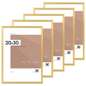 Ramka na zdjęcia 20x30 cm aluminiowa złota Zestaw 5 ramek 20x30 cm LUCA®