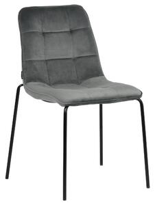 Krzesło tapicerowane GINO velvet szary
