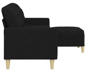 Sofa 3-osobowa z podnÃ³Å¼kiem, czarna, 210 cm, tkaninÄ