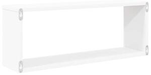 Półki ścienne kostki, 4 szt., białe, 60x15x23 cm