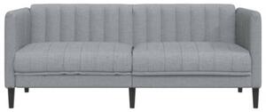 Sofa 2-osobowa, jasnoszara, tapicerowana tkaninÄ