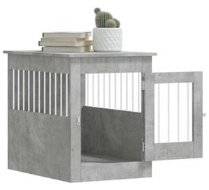 Kojec dla psa, szary beton 55x80x68 cm, materiał drewnopochodny
