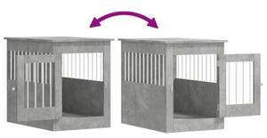 Kojec dla psa, szary beton 55x80x68 cm, materiał drewnopochodny
