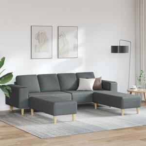 Nowoczesna sofa w ciemnoszarym kolorze z ergonomicznymi podÅokietnikami i brÄ zowymi nogami