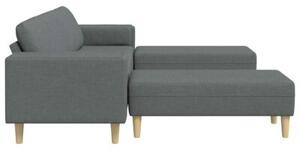 Nowoczesna sofa w ciemnoszarym kolorze z ergonomicznymi podÅokietnikami i brÄ zowymi nogami