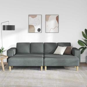 Nowoczesna sofa w ciemnoszarym kolorze z ergonomicznymi podÅokietnikami i brÄ zowymi nogami
