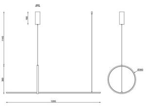 Lampa wisząca LED 30W Azzardo Pelle – 3-stopniowe ściemnianie (3-STEP DIMM), AZ5757