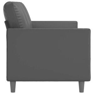Sofa, 3-osobowa czarna, 180 cm, obita sztucznÄ skÃ³rÄ