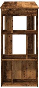 Stolik barowy z przegrodami, stare drewno, 102x50x103,5 cm