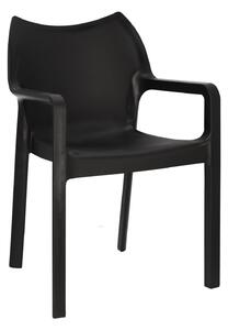 Krzesło Dionisio czarne z tworzywa