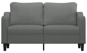 Sofa 2-osobowa, ciemnoszara, 140 cm, tapicerowana tkaninÄ