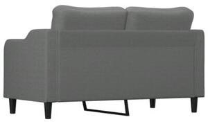 Sofa 2-osobowa, ciemnoszara, 140 cm, tapicerowana tkaninÄ