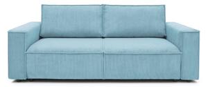 Miętowa sztruksowa rozkładana/ze schowkiem sofa 245 cm Nihad – Bobochic Paris