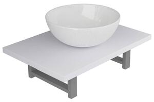 Dwuczęściowy zestaw mebli do łazienki, ceramiczny, biały