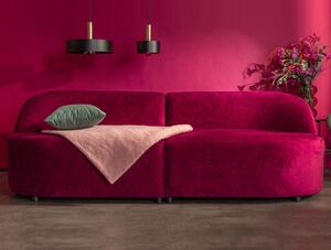 Sofa obła bordowa LEILA 234 cm