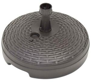 Podstawa pod parasol, 20 l, brązowa, rattan z tworzywa