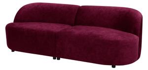 Sofa obła bordowa LEILA 234 cm