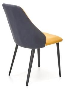 Musztardowe krzesło z miękkim siedziskiem