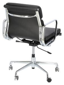 Fotel biurowy CH2171 PREMIUM inspirowany EA217 skóra czarna, chrom