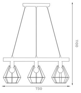 Lampa wisząca designerska VASTRA III