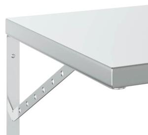Półki ścienne, 2 szt., 100x40 cm, srebrna stal nierdzewna