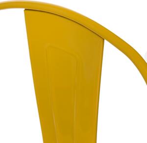 Hoker Paris Back 66cm żółty inspirowany Tolix
