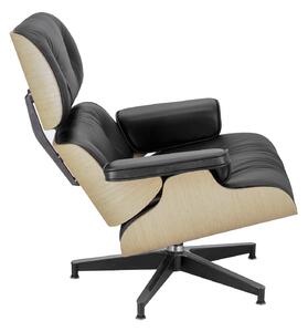Fotel Vip czarny/ dąb insp. Lounge Chair