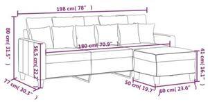 Sofa 3-osobowa z podnÃ³Å¼kiem, taupe, 180 cm, tkaninÄ