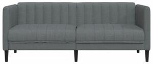 Sofa 2-osobowa, ciemnoszara, tapicerowana tkaninÄ