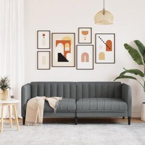 Sofa 2-osobowa, ciemnoszara, tapicerowana tkaninÄ