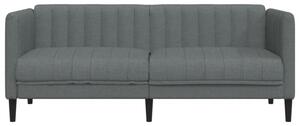 Sofa 2-osobowa, ciemnoszara, tapicerowana tkaninÄ