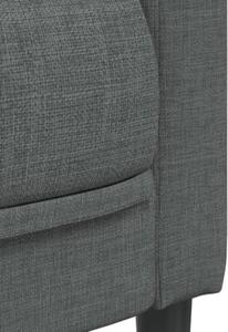 Sofa 2-osobowa, ciemnoszara, tapicerowana tkaninÄ